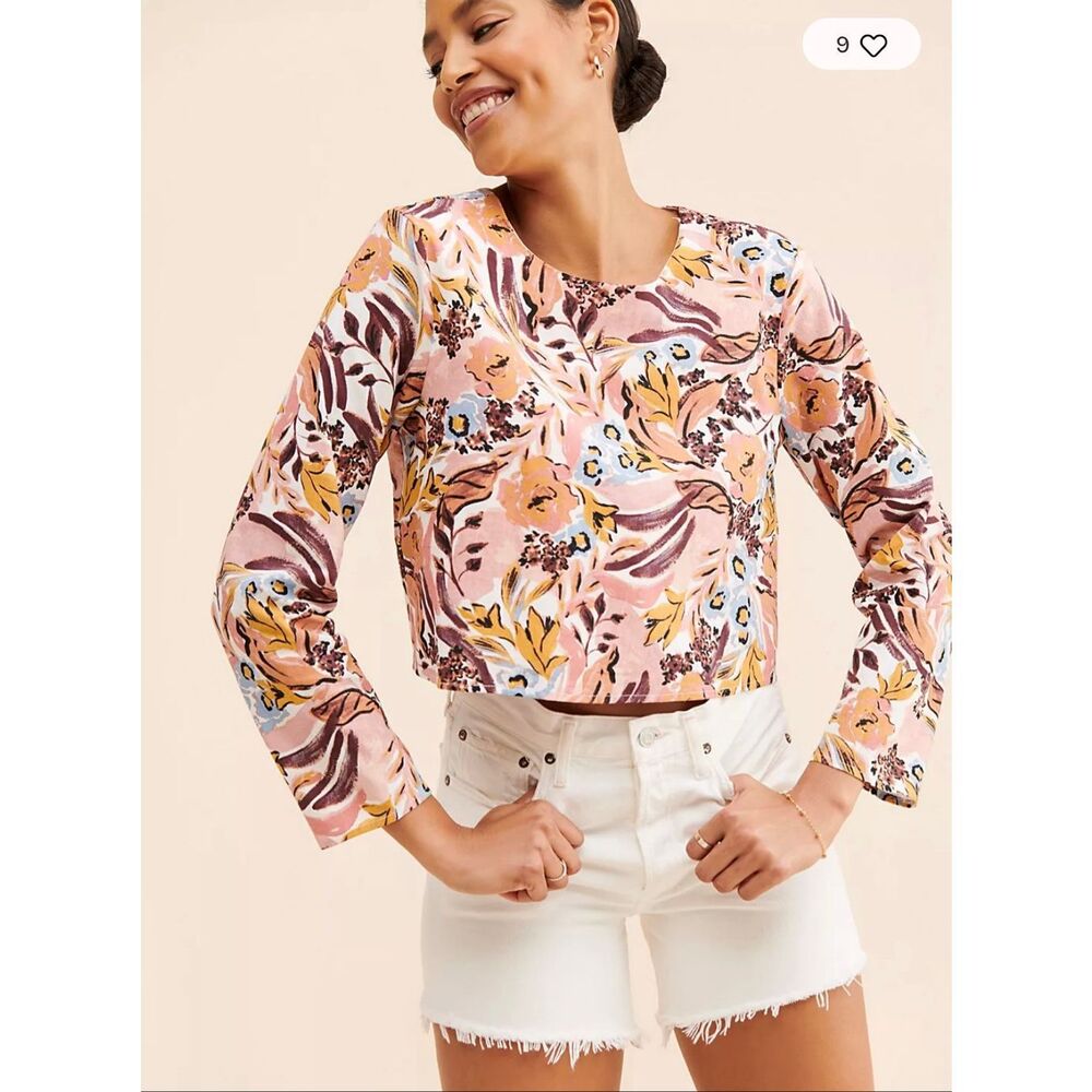 Girl & The Sun Sz M Ellery Floral Top Free People - Picture 2 of 11